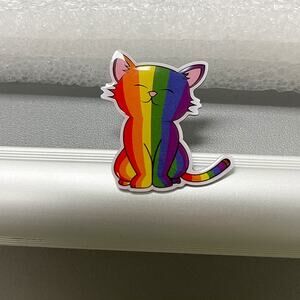 Rainbow LGBTQ Pride Cat Enamel Pins 405-1